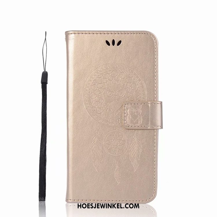 Huawei P20 Hoesje Anti-fall Goud Clamshell, Huawei P20 Hoesje Kaart Mobiele Telefoon