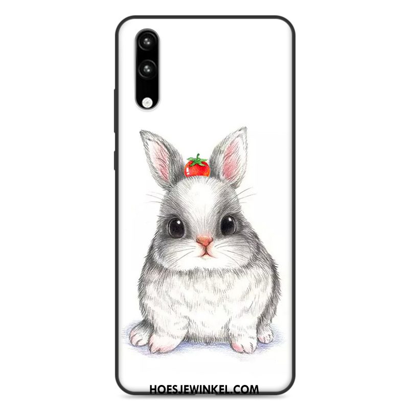 Huawei P20 Hoesje Anti-fall Hoes Siliconen, Huawei P20 Hoesje Wit Zacht