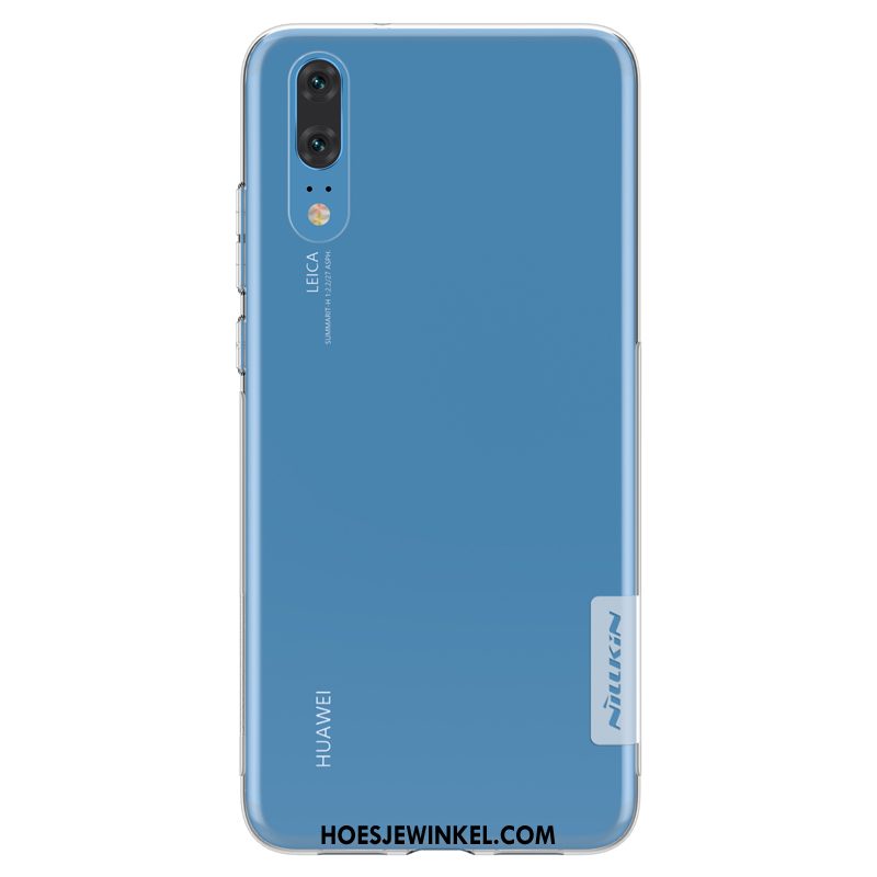 Huawei P20 Hoesje Doorzichtig Antislip Mobiele Telefoon, Huawei P20 Hoesje Zacht Bescherming