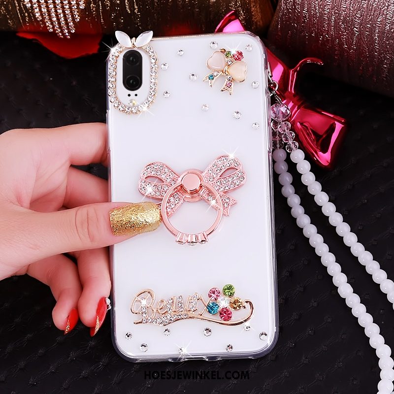 Huawei P20 Hoesje Met Strass Mobiele Telefoon Roze, Huawei P20 Hoesje Luxe