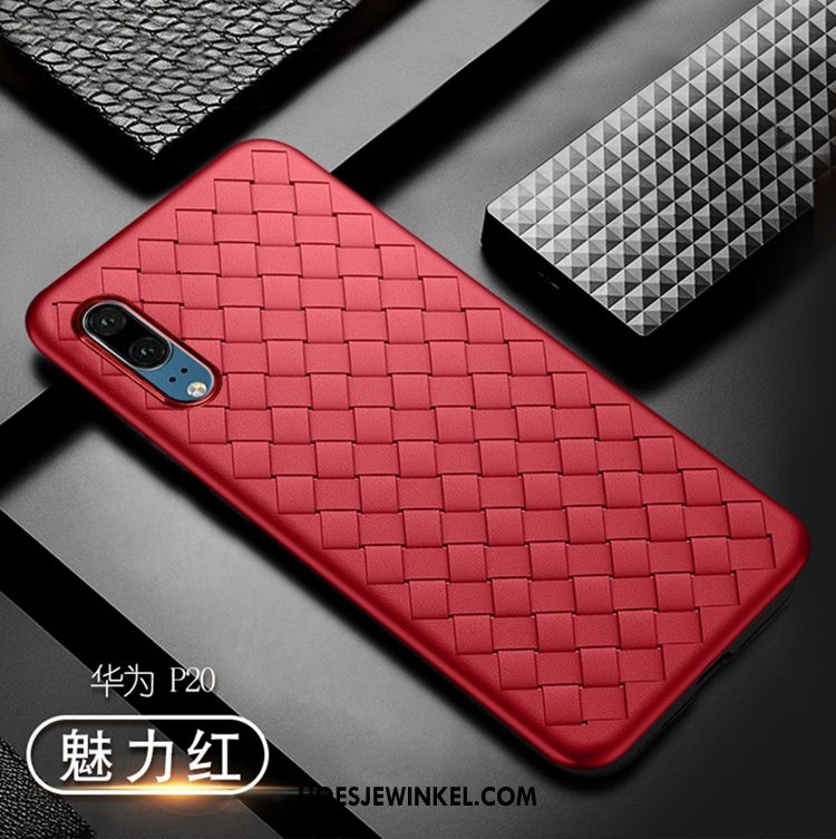 Huawei P20 Hoesje Persoonlijk Hoes Scheppend, Huawei P20 Hoesje Rood Tempereren