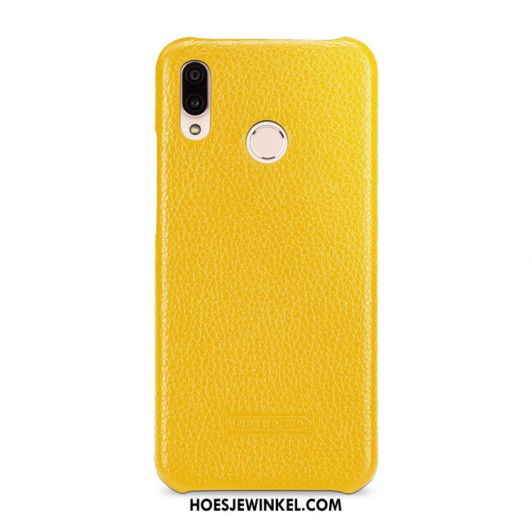 Huawei P20 Lite Hoesje Bescherming Leren Etui Hoes, Huawei P20 Lite Hoesje Echt Leer Mobiele Telefoon