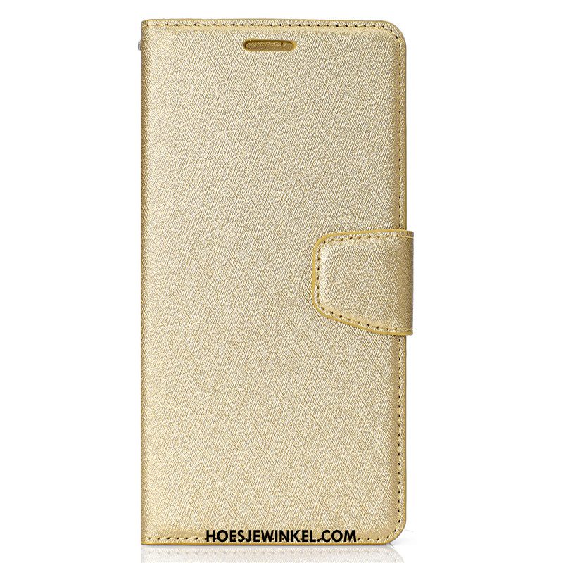 Huawei P20 Lite Hoesje Leren Etui Kaart Goud, Huawei P20 Lite Hoesje Clamshell Mobiele Telefoon