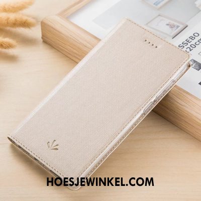 Huawei P20 Lite Hoesje Patroon Leren Etui Goud, Huawei P20 Lite Hoesje Mobiele Telefoon Doek