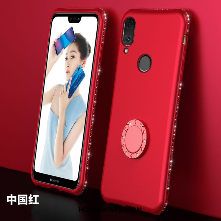 Huawei P20 Lite Hoesje Rood Siliconen Hoes, Huawei P20 Lite Hoesje Hanger Jeugd