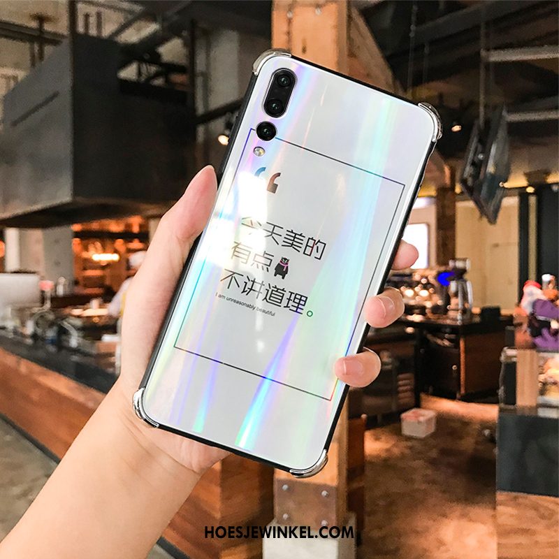 Huawei P20 Pro Hoesje Anti-fall Bescherming Net Red, Huawei P20 Pro Hoesje Jeugd Schittering