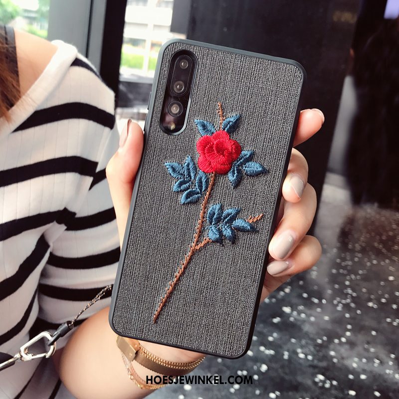 Huawei P20 Pro Hoesje Anti-fall Mobiele Telefoon Trend, Huawei P20 Pro Hoesje Zwart Hanger