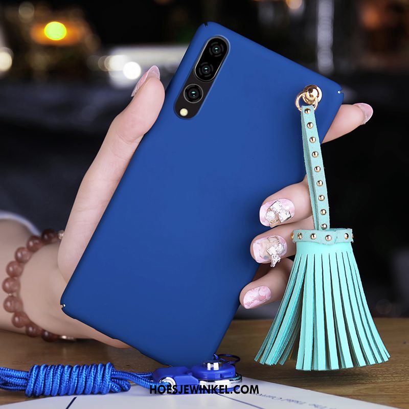 Huawei P20 Pro Hoesje Schrobben Blauw Hard, Huawei P20 Pro Hoesje Mobiele Telefoon