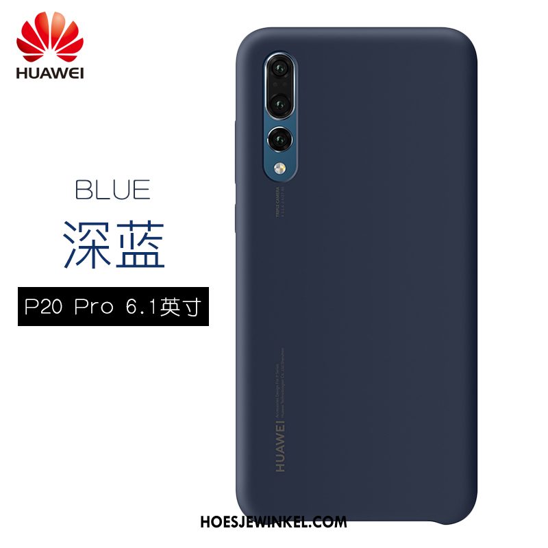 Huawei P20 Pro Hoesje Siliconen Donkerblauw Zacht, Huawei P20 Pro Hoesje Mode Mobiele Telefoon