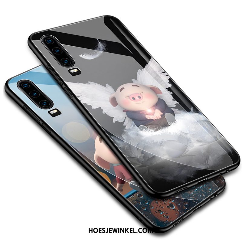 Huawei P30 Hoesje All Inclusive Glas Scheppend, Huawei P30 Hoesje Hard Trend