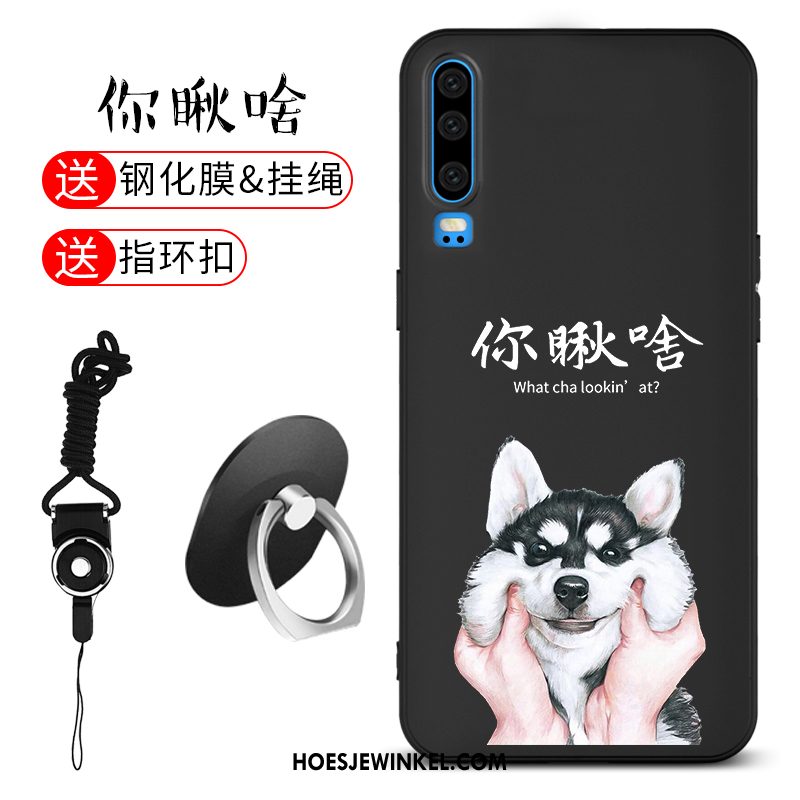 Huawei P30 Hoesje All Inclusive Lichte En Dun Anti-fall, Huawei P30 Hoesje Schrobben Persoonlijk