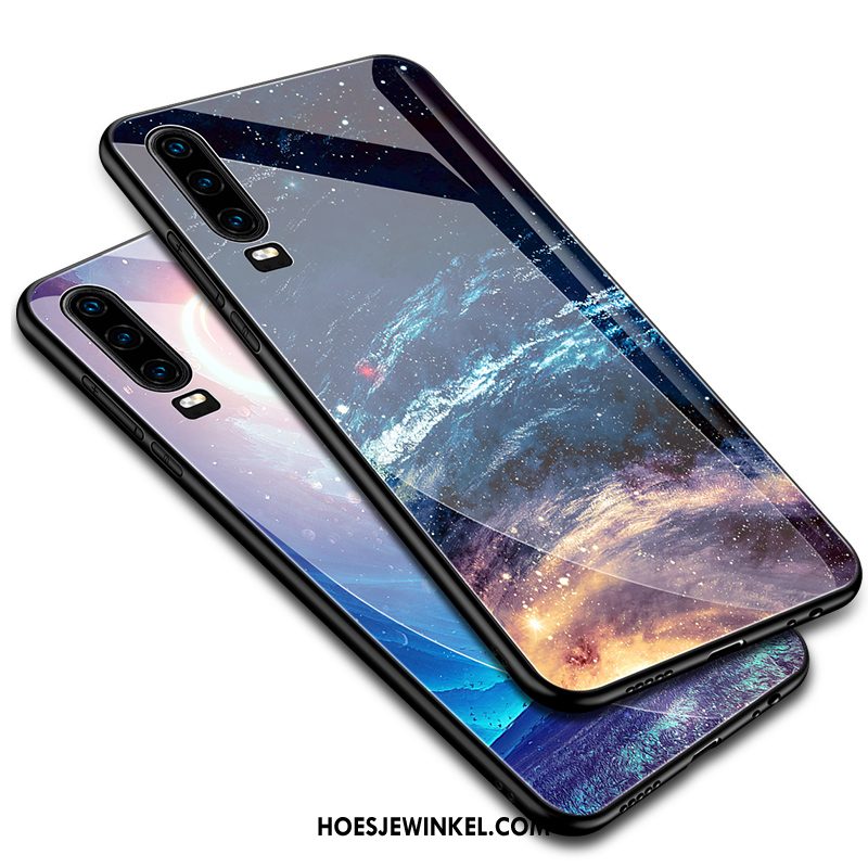 Huawei P30 Hoesje All Inclusive Mobiele Telefoon Purper, Huawei P30 Hoesje Trendy Merk Siliconen