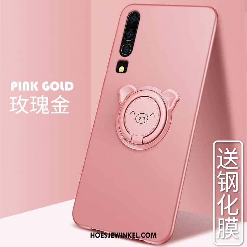 Huawei P30 Hoesje All Inclusive Siliconen Hoes, Huawei P30 Hoesje Schrobben Auto