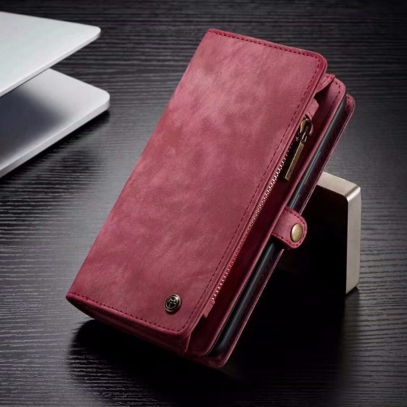 Huawei P30 Hoesje Anti-fall Rood Folio, Huawei P30 Hoesje Mobiele Telefoon Portemonnee