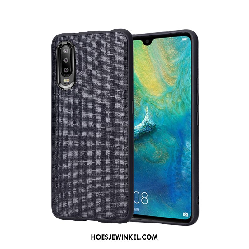 Huawei P30 Hoesje Leren Etui Hoes High End, Huawei P30 Hoesje Mode Trendy Merk