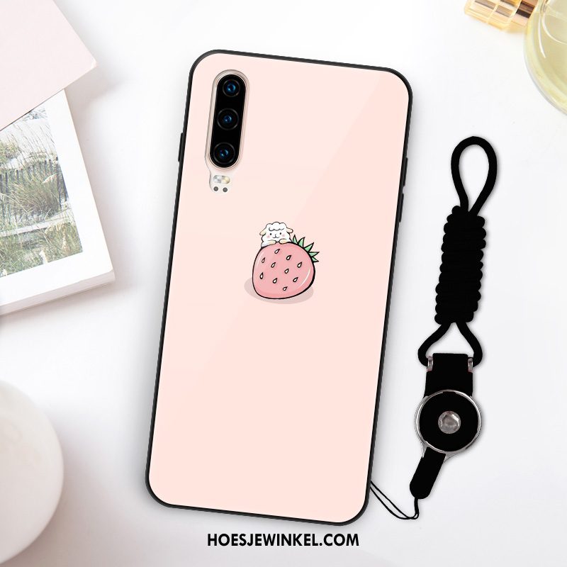 Huawei P30 Hoesje Mooie Anti-fall Roze, Huawei P30 Hoesje Mobiele Telefoon Nieuw