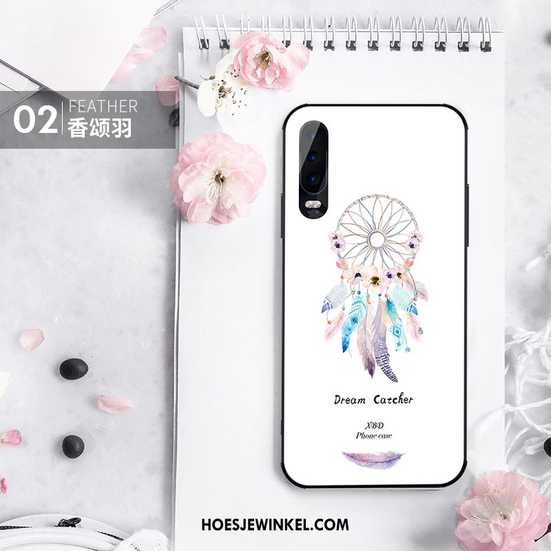 Huawei P30 Hoesje Siliconen Persoonlijk Hoes, Huawei P30 Hoesje Mode Glas