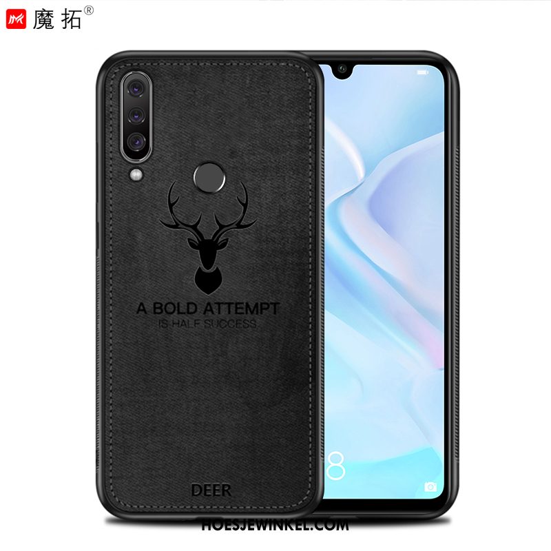 Huawei P30 Lite Hoesje Mobiele Telefoon Patroon Zwart, Huawei P30 Lite Hoesje Doek Bescherming