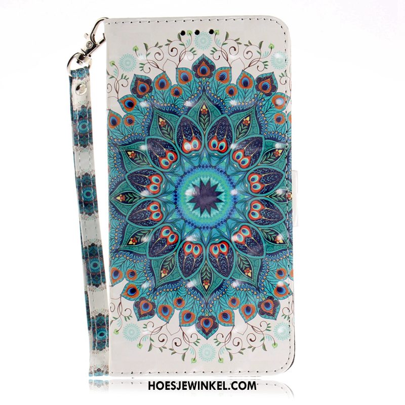 Huawei P30 Pro Hoesje Bescherming Folio Bloemen, Huawei P30 Pro Hoesje Leren Etui Mobiele Telefoon