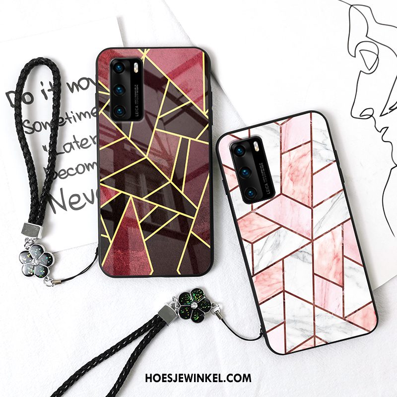 Huawei P40 Hoesje Bescherming All Inclusive Geometrie, Huawei P40 Hoesje Anti-fall Mobiele Telefoon