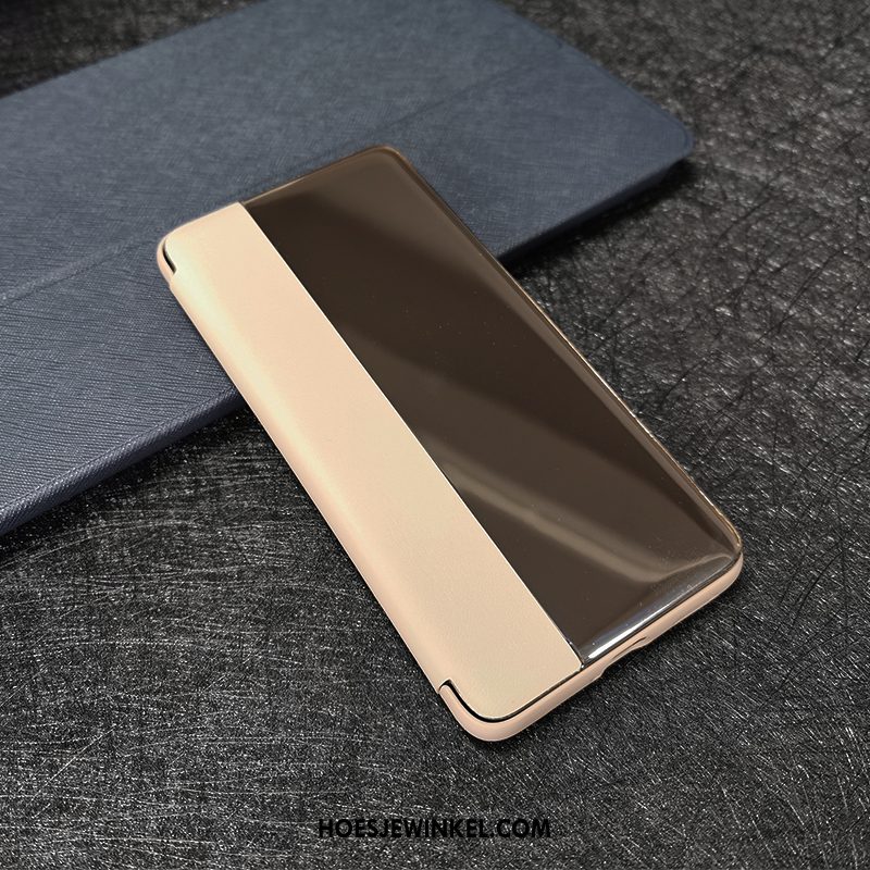 Huawei P40 Lite Hoesje Bescherming Anti-fall Folio, Huawei P40 Lite Hoesje Bedrijf Goud