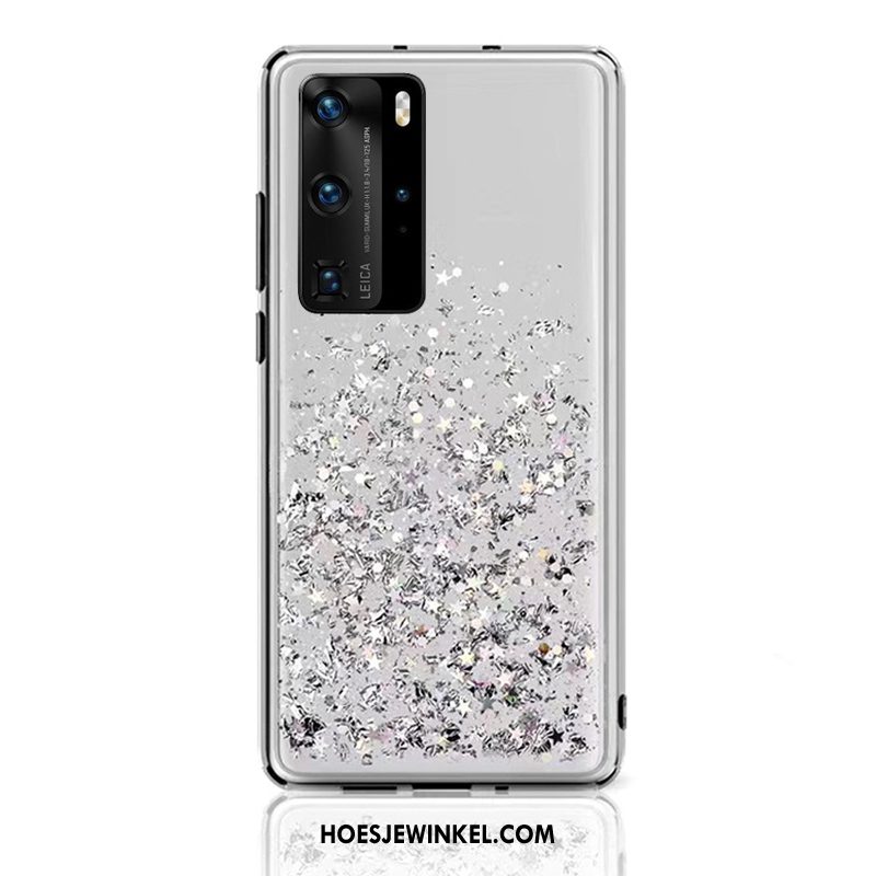 Huawei P40 Pro Hoesje Doorzichtig Anti-fall Zacht, Huawei P40 Pro Hoesje Gasbag Drijfzand