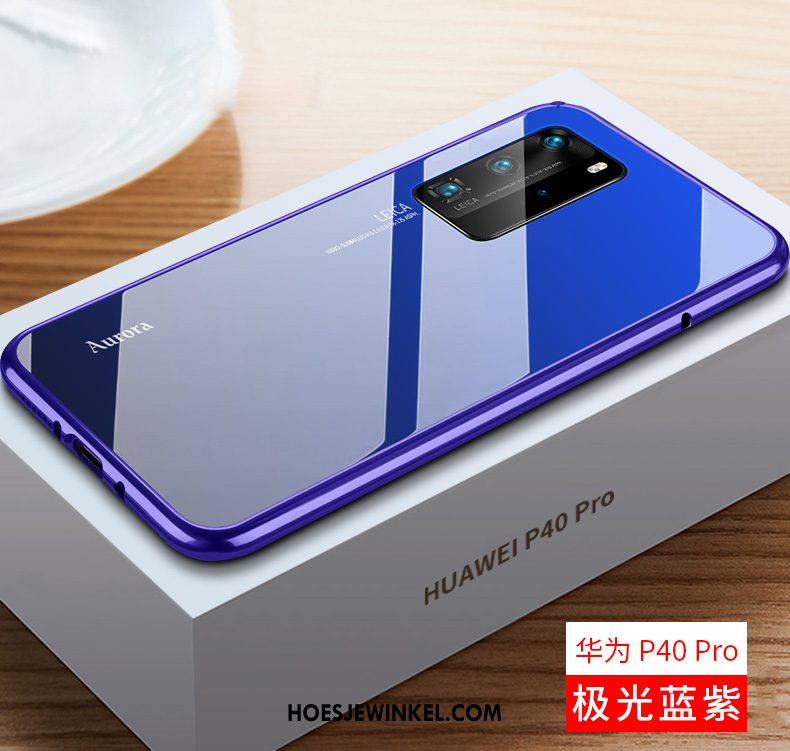 Huawei P40 Pro Hoesje Dun Hoes Glas, Huawei P40 Pro Hoesje Net Red Hard