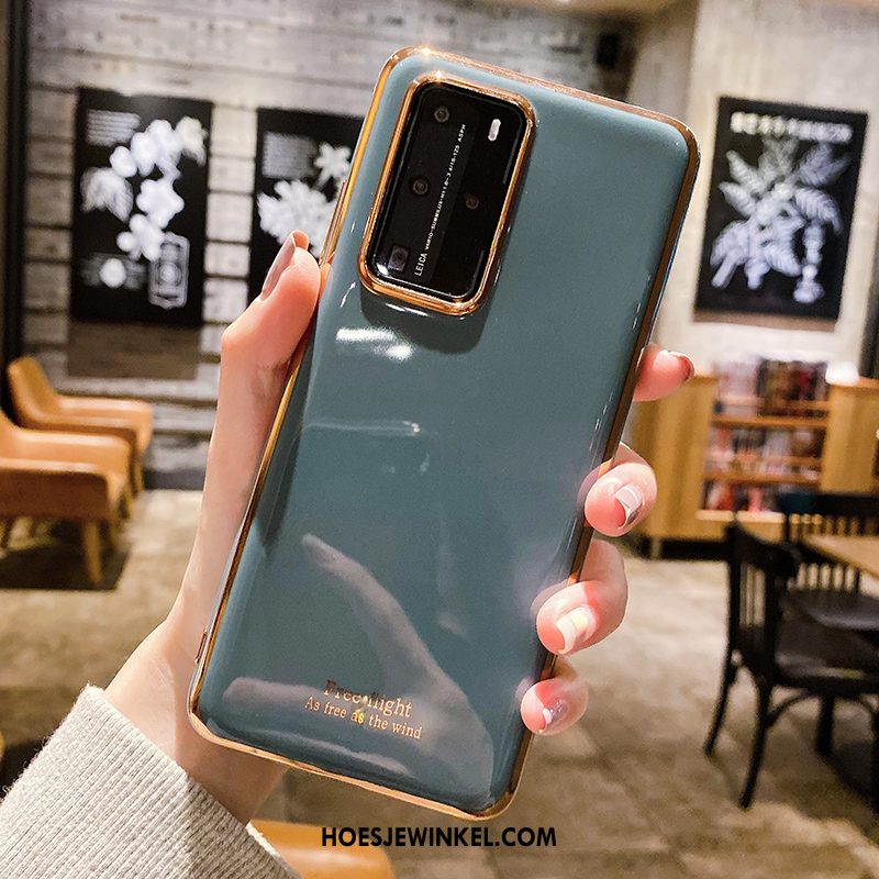 Huawei P40 Pro Hoesje Net Red Pu Bescherming, Huawei P40 Pro Hoesje Dun Hoes