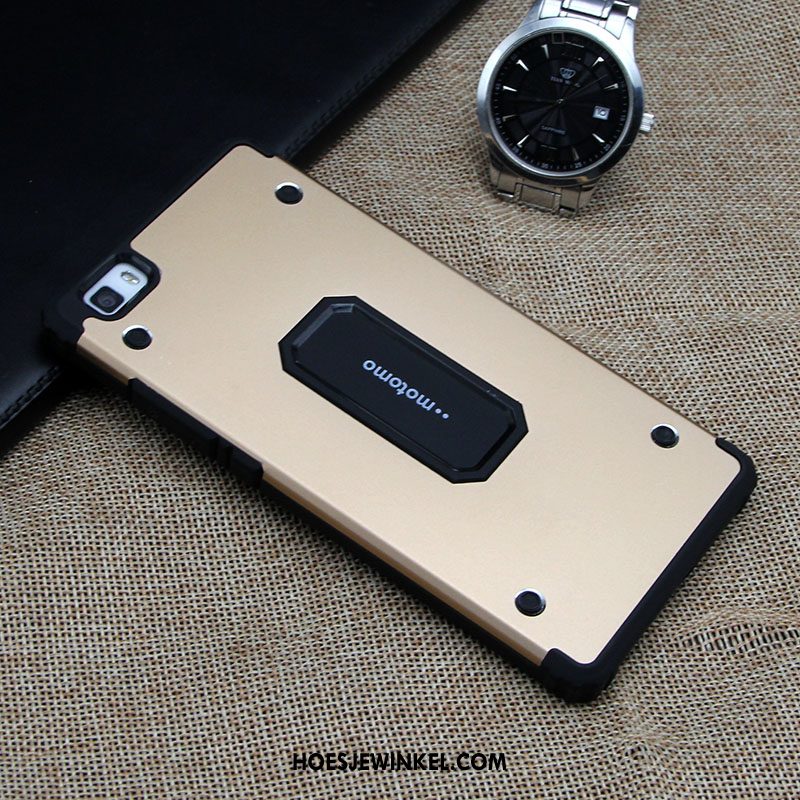 Huawei P8 Hoesje Mobiele Telefoon Hoes Hard, Huawei P8 Hoesje Anti-fall Metaal Champagner Farbe