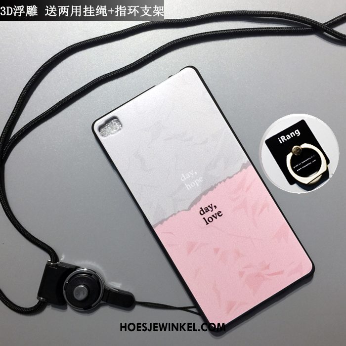 Huawei P8 Hoesje Roze Persoonlijk Hoge, Huawei P8 Hoesje Siliconen Mobiele Telefoon