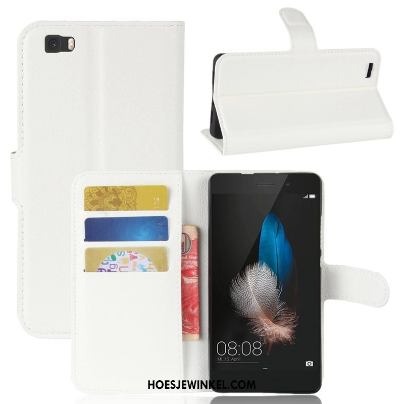 Huawei P8 Lite Hoesje Portemonnee Wit Anti-fall, Huawei P8 Lite Hoesje All Inclusive Trend