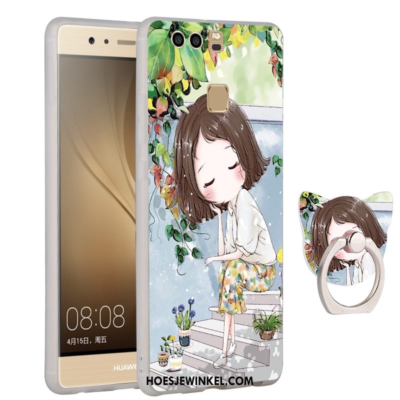 Huawei P9 Hoesje Anti-fall Siliconen Hoes, Huawei P9 Hoesje Groen All Inclusive