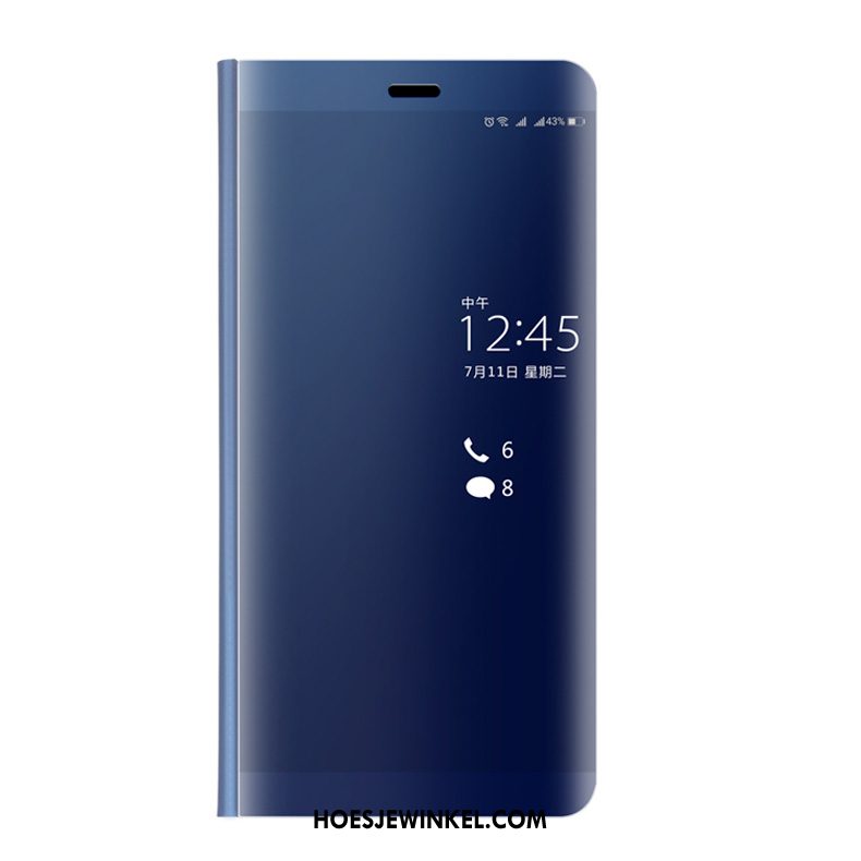 Huawei P9 Hoesje Folio Scheppend Blauw, Huawei P9 Hoesje Hoes Trend