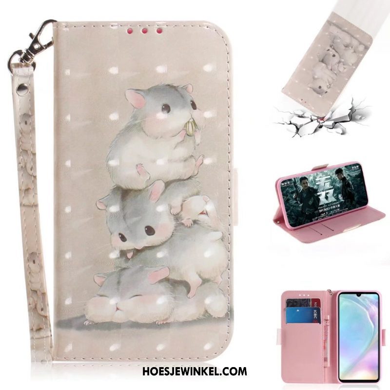 Huawei Y5 2019 Hoesje Vouw Folio Anti-fall, Huawei Y5 2019 Hoesje Portemonnee Mobiele Telefoon