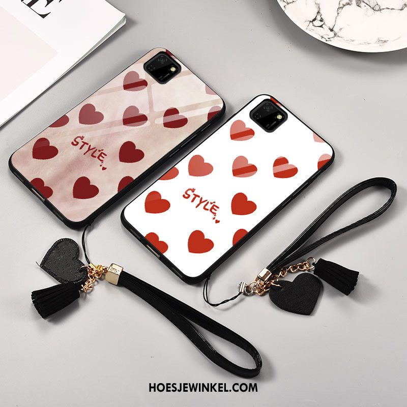 Huawei Y5p Hoesje Glas Trendy Merk Hard, Huawei Y5p Hoesje Bescherming Liefde