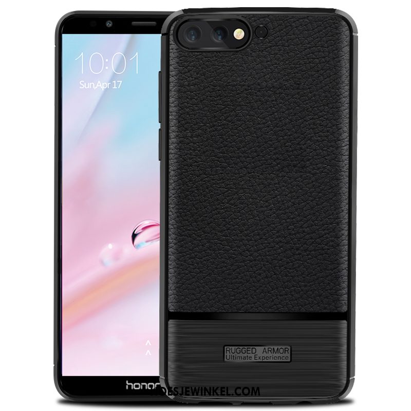 Huawei Y6 2018 Hoesje Patroon Soort Aziatische Vrucht Zwart, Huawei Y6 2018 Hoesje Zacht Bescherming