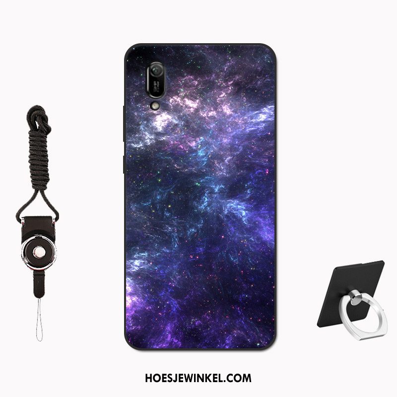 Huawei Y6 2019 Hoesje Mode High End Trendy Merk, Huawei Y6 2019 Hoesje Schrobben Patroon