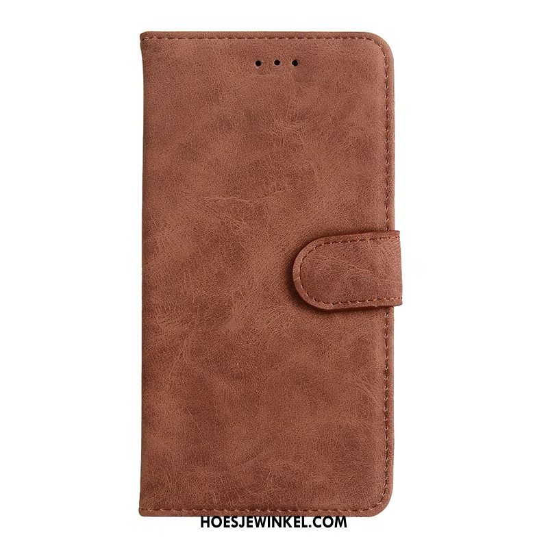 Huawei Y7 2018 Hoesje Bescherming Leren Etui Anti-fall, Huawei Y7 2018 Hoesje Clamshell Mobiele Telefoon Braun