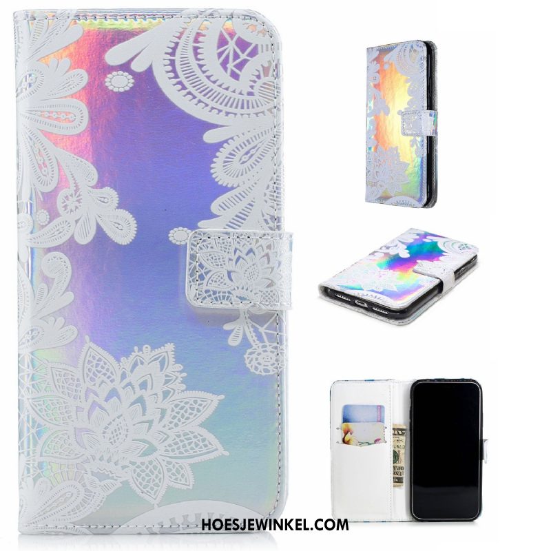 Huawei Y7 2018 Hoesje Ster Wit Hoes, Huawei Y7 2018 Hoesje Mobiele Telefoon Reliëf