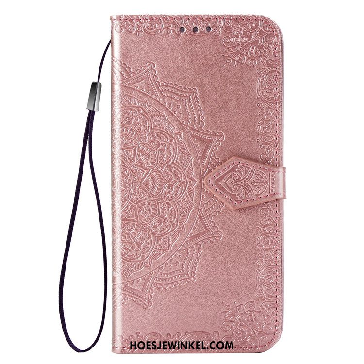 Huawei Y7 2019 Hoesje All Inclusive Roze Clamshell, Huawei Y7 2019 Hoesje Bescherming Anti-fall