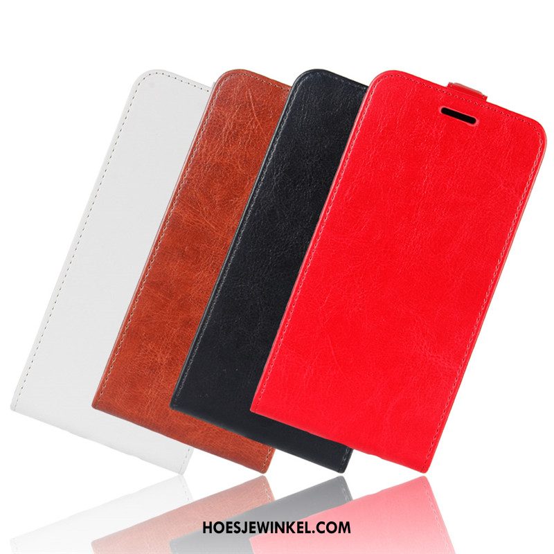 Huawei Y7 2019 Hoesje Hoes Rood Mobiele Telefoon, Huawei Y7 2019 Hoesje Leren Etui Bescherming