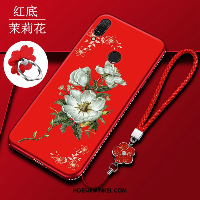 Huawei Y7 2019 Hoesje Trend Rood Mobiele Telefoon, Huawei Y7 2019 Hoesje All Inclusive Net Red