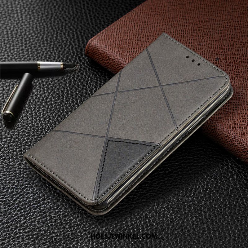 Iaomi Redmi Note 8t Hoesje Hanger Folio Leren Etui, Iaomi Redmi Note 8t Hoesje Mobiele Telefoon Bescherming Beige