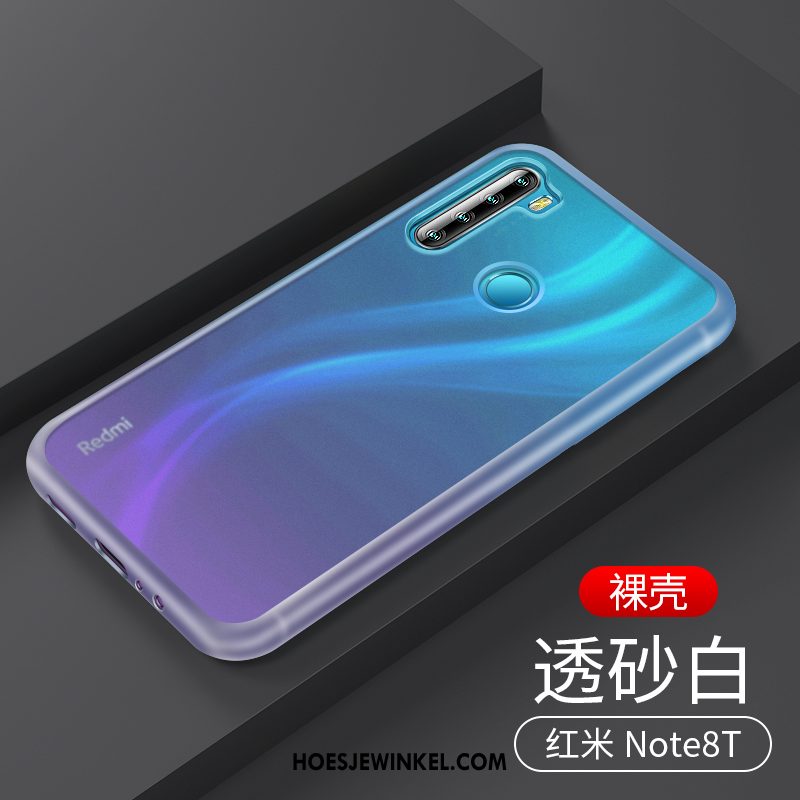 Iaomi Redmi Note 8t Hoesje Schrobben Wit Doorzichtig, Iaomi Redmi Note 8t Hoesje Trendy Merk Mobiele Telefoon Beige Nackte Farbe