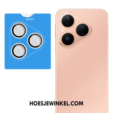 Lensbeschermer Van Gehard Glas Voor Huawei Pura 80 Met Zelfpositionerend Frame (zwarte Cirkels)