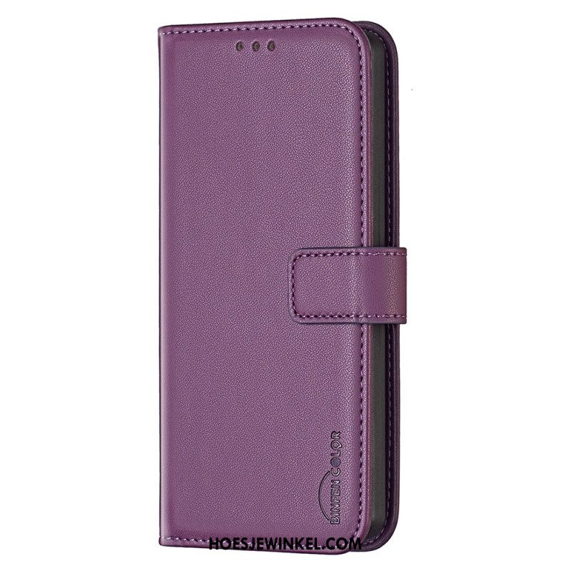 Leren Hoesje Samsung Galaxy S25 5g Edge Klassieke Binfen-kleur