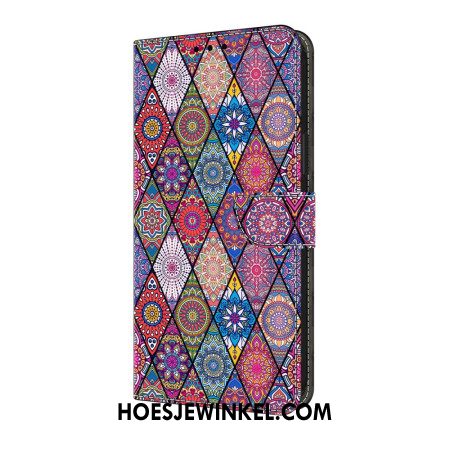 Leren Hoesje Samsung Galaxy S25 Fe Patchwork