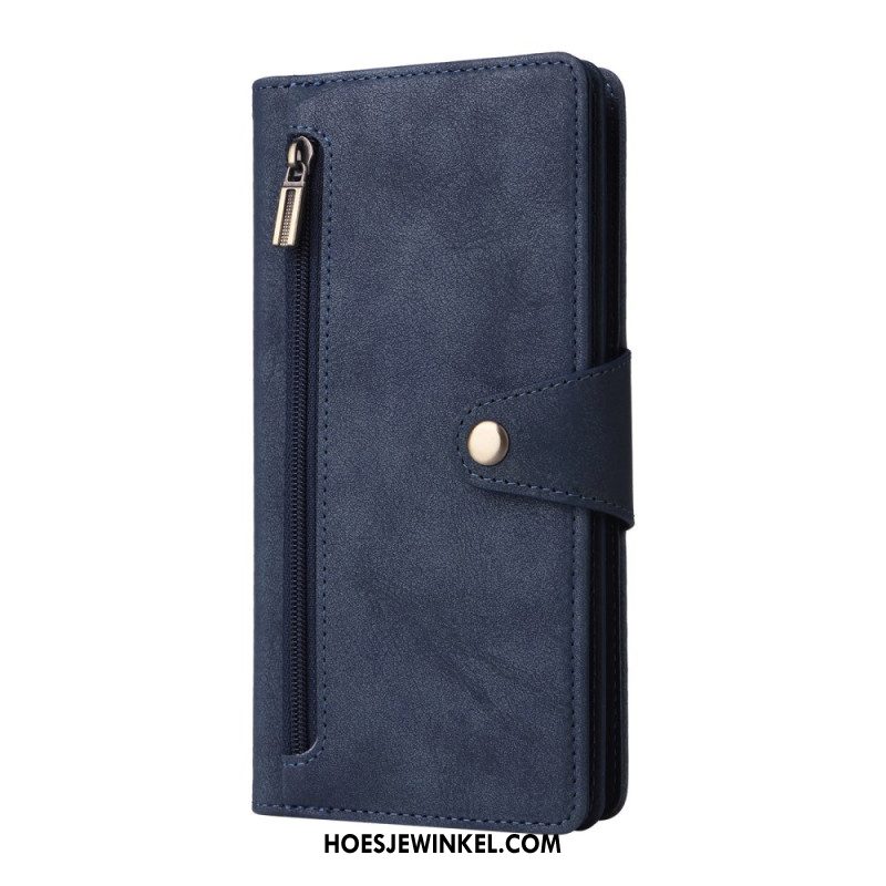 Leren Hoesje Samsung Galaxy S25 Fe Portemonnee Met Rits Bescherming Hoesje