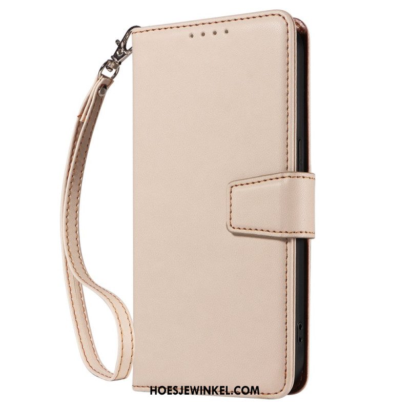 Leren Hoesje Samsung Galaxy S25 Ultra 5g Rfid-leren Portemonnee Met Bandje