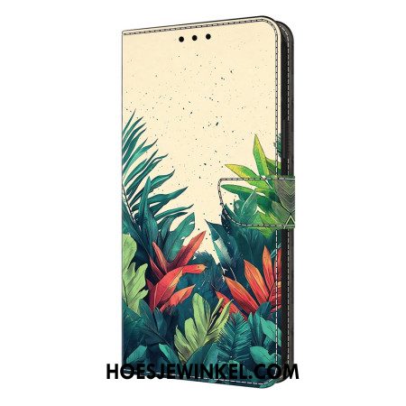 Leren Hoesje Samsung Galaxy S26 Plus Bladeren Bescherming Hoesje
